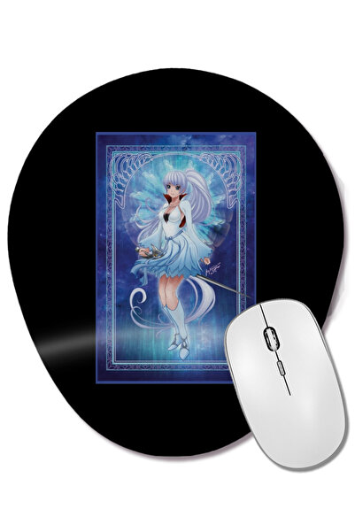 BASKI DÜNYASI Mouse Pad oval Weiss Schnee Rwby cu suport pentru încheietura m...