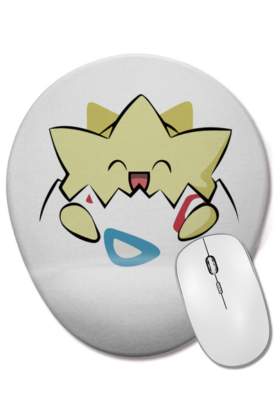 BASKI DÜNYASI Mouse Pad oval Togepi cu suport pentru încheietura mâinii