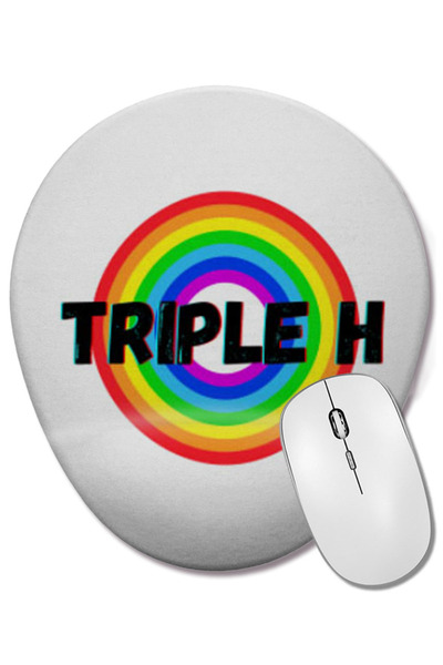 BASKI DÜNYASI Triple H - Vintage Retro Rainbow Style Warriors Design Wrestler...