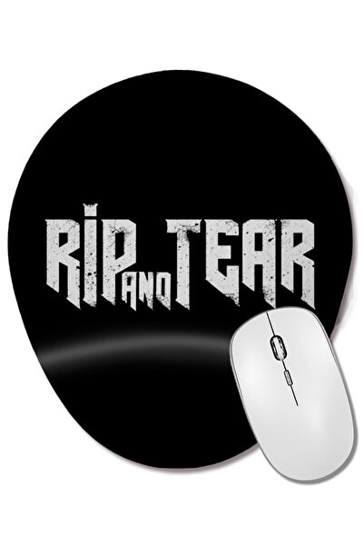 BASKI DÜNYASI Rip And Tear Doom 02 Οβάλ ποντίκι με υποστήριξη καρπού