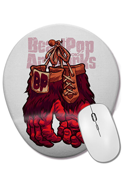 BASKI DÜNYASI Mouse Pad oval BP Pop cu suport pentru încheietura mâinii