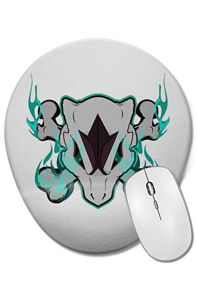 BASKI DÜNYASI Mouse Pad oval Marowak Skull cu suport pentru încheietura mâinii