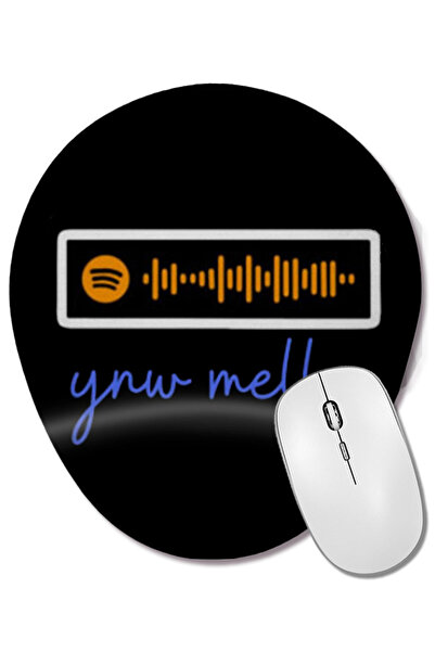 BASKI DÜNYASI Mouse Pad oval Ynw Melly cu suport pentru încheietura mâinii