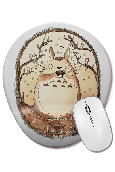 BASKI DÜNYASI Totoro One Piece Death Note Tokyo Ghoul Kaneki Mouse Pad oval c...