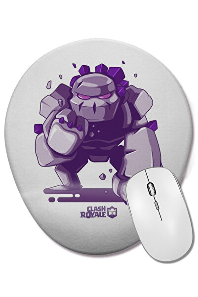 BASKI DÜNYASI Clash Royale Golem II Bilek Destekli Oval Mouse Pad