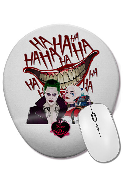 BASKI DÜNYASI Οβάλ ποντίκι με υποστήριξη καρπού Joker Ha Ha Ha