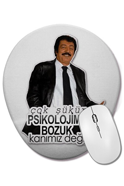 BASKI DÜNYASI Mouse Pad oval Müslüm Baba Müslüm Gürses cu suport pentru înche...