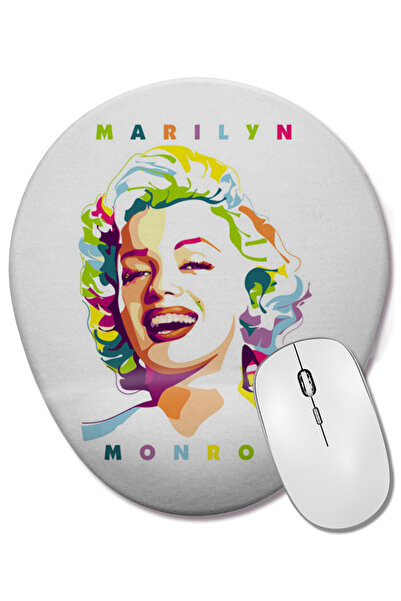 BASKI DÜNYASI Mouse Pad oval Marilyn Monroe cu suport pentru încheietura mâinii