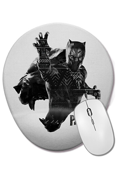 BASKI DÜNYASI Mouse Pad oval Black Panther cu suport pentru încheietura mâinii