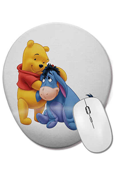 BASKI DÜNYASI Winnie The Pooh Eeyore 012 Mouse Pad Oval cu Suport pentru Înch...