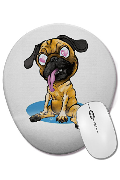 BASKI DÜNYASI Οβάλ ποντίκι με υποστήριξη καρπού Pug Love