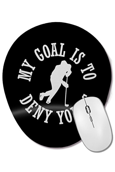BASKI DÜNYASI Забавен хокеен защитник, който отразява голове, подложка за миш...