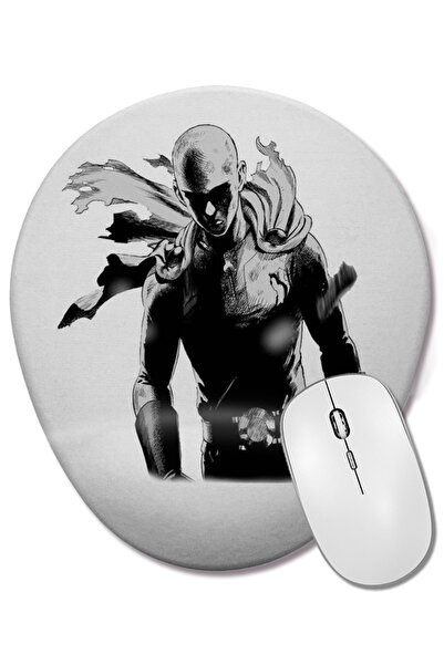BASKI DÜNYASI Mouse Pad oval Saitama One Punch Man cu suport pentru încheietura mâinii