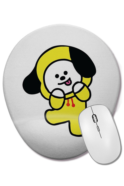BASKI DÜNYASI Bt21 Chimmy Bts 01 Oval Mouse Pad with Wrist Support