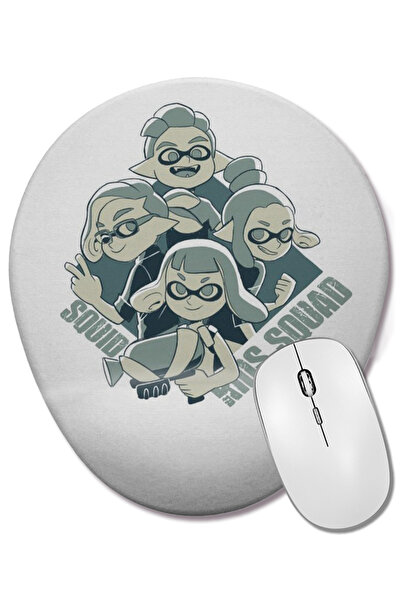 BASKI DÜNYASI Splatoon Squid Kids Squad Mouse Pad oval cu suport pentru înche...