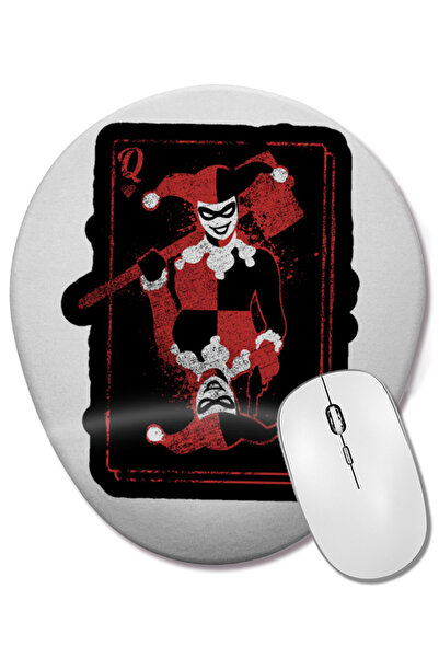 BASKI DÜNYASI Οβάλ ποντίκι με υποστήριξη καρπού Joker Harley Quinn Love