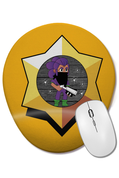 BASKI DÜNYASI Mouse Pad oval Shelly Brawl Stars cu suport pentru încheietura ...