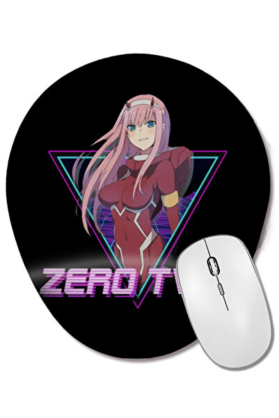 BASKI DÜNYASI Zero Two 02 Mouse Pad oval cu suport pentru încheietura mâinii