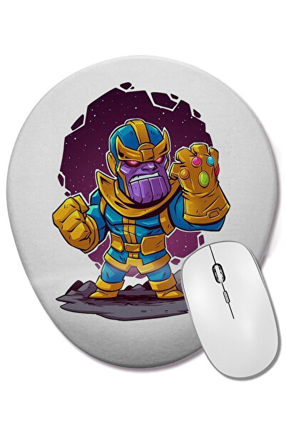 BASKI DÜNYASI Mouse Pad oval cu suport pentru încheietura mâinii Thanos