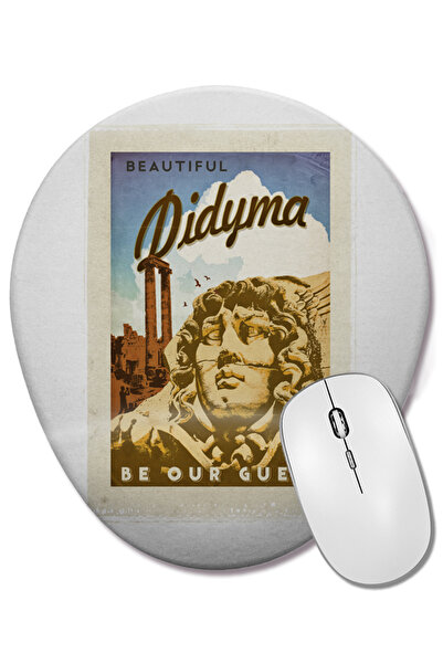 BASKI DÜNYASI Mouse Pad oval Didim cu suport pentru încheietura mâinii