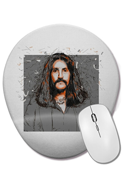 BASKI DÜNYASI Mouse Pad oval Barış Manço cu suport pentru încheietura mâinii