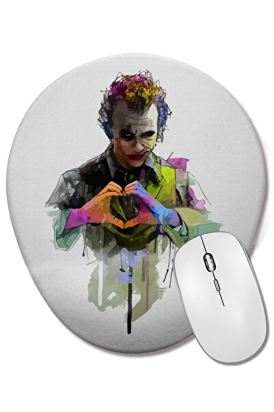 BASKI DÜNYASI Οβάλ ποντίκι με υποστήριξη καρπού Coringa Heath Ledger Joker