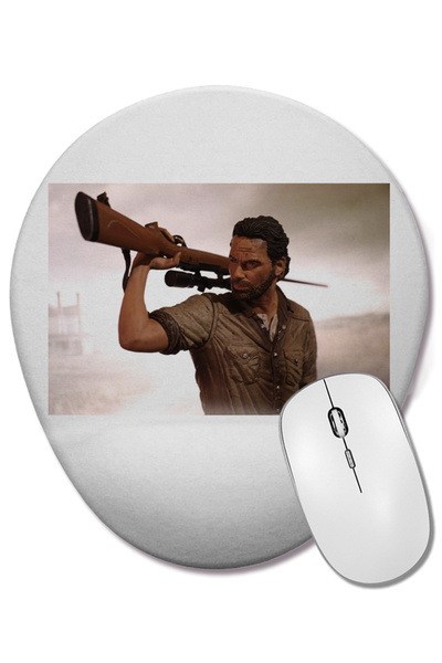 BASKI DÜNYASI Mouse Pad oval The Walking Dead Rick 2 cu suport pentru încheie...