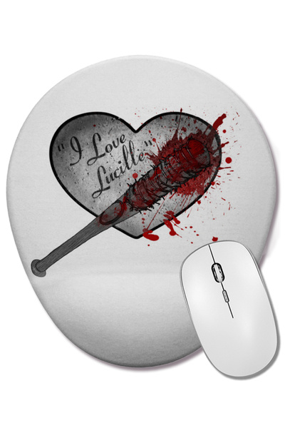 BASKI DÜNYASI Îmi place mouse pad oval Nigiri cu suport pentru încheietura mâ...