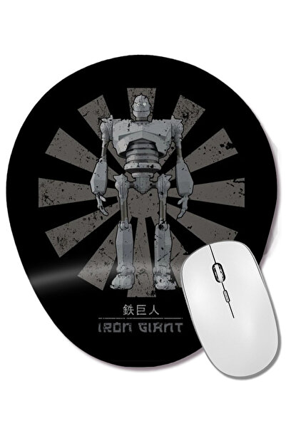 BASKI DÜNYASI Mouse Pad oval retro japonez Iron Giant cu suport pentru închei...