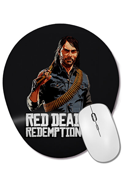 BASKI DÜNYASI Red Dead Redemption 2 Abigail Jack Marston Mouse Pad oval cu suport pentru încheietura mâinii