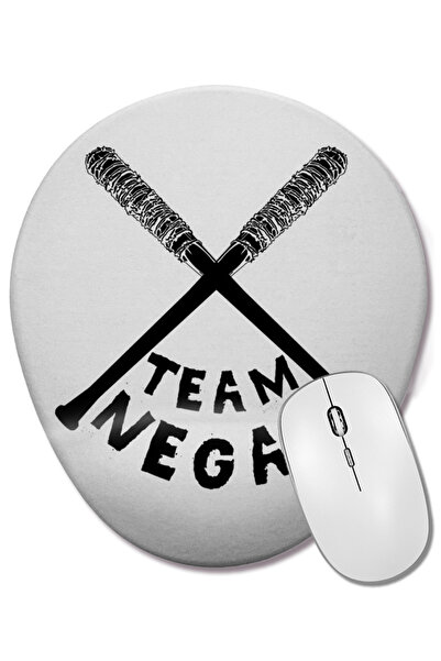 BASKI DÜNYASI Mouse Pad oval The Walking Dead Onesie Team Negan cu suport pen...