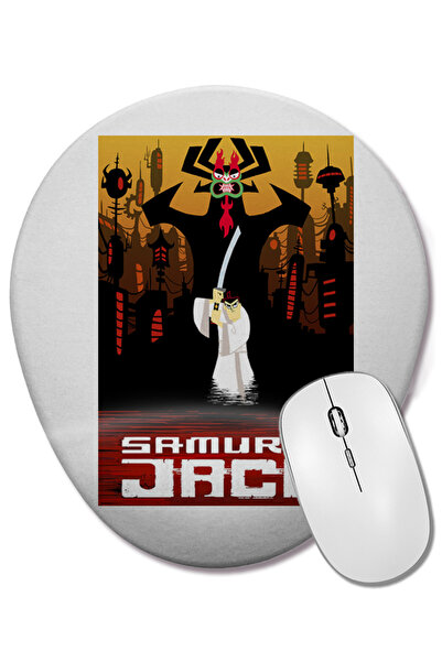 BASKI DÜNYASI Samurai Jack 02 Mouse Pad oval cu suport pentru încheietura mâinii