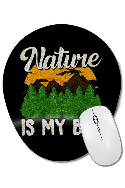 BASKI DÜNYASI Natura este cea mai bună prietenă mea. Mouse pad oval cu suport...