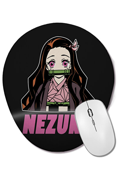 BASKI DÜNYASI Mouse Pad oval Nezuko Kamado cu suport pentru încheietura mâinii