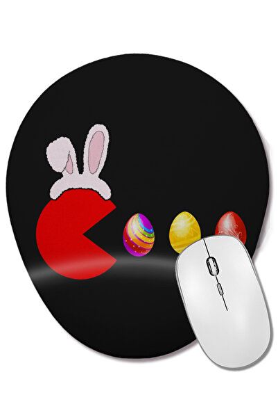 BASKI DÜNYASI Mouse Pad oval cu suport pentru încheietura mâinii, cadou amuzant pentru băieți și fete, pentru ziua de Paște