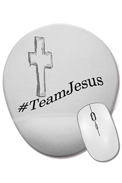 BASKI DÜNYASI Οβάλ ποντίκι ποντικοπολλαπλής χρήσης με στήριγμα καρπού Team Jesus