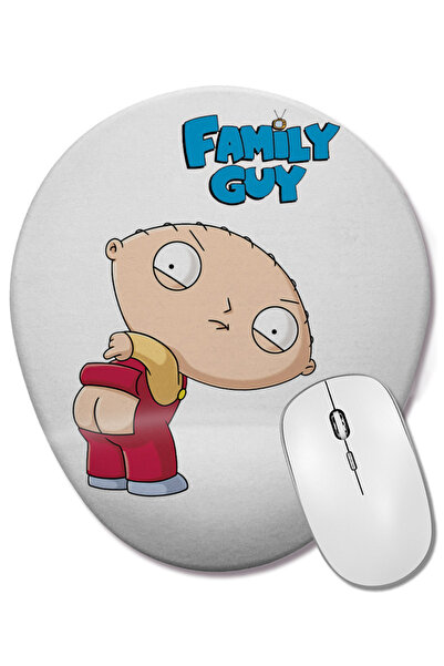 BASKI DÜNYASI Mouse Pad oval Family Guy Stewie cu suport pentru încheietura m...