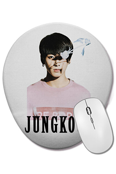 BASKI DÜNYASI Mouse Pad oval Bts Jungkook 03 cu suport pentru încheietura mâinii