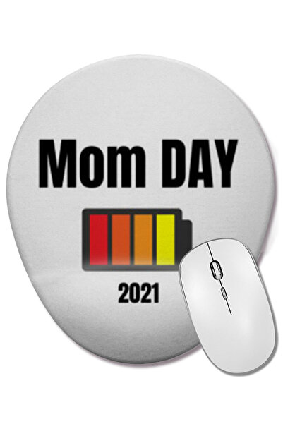 BASKI DÜNYASI Ziua Mamei 2021 MOM Mouse Pad oval cu suport pentru încheietura...