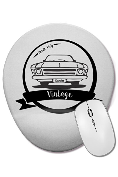 BASKI DÜNYASI Mouse Pad oval vintage Opala cu suport pentru încheietura mâinii