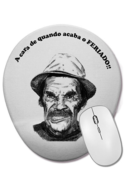 BASKI DÜNYASI Madruga 01 Mouse Pad oval cu suport pentru încheietura mâinii