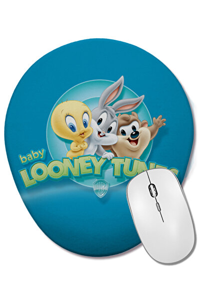 BASKI DÜNYASI Mouse Pad oval Looney Tunes cu suport pentru încheietura mâinii