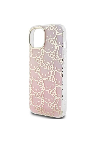 Hello Kitty Apple Iphone 15 Uyumlu Kılıf Lisanslı Renk Geçişli Elektroplating Kaplama Kitty