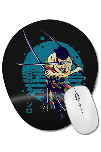 BASKI DÜNYASI Mouse Pad oval Zoro One Piece cu suport pentru încheietura mâinii
