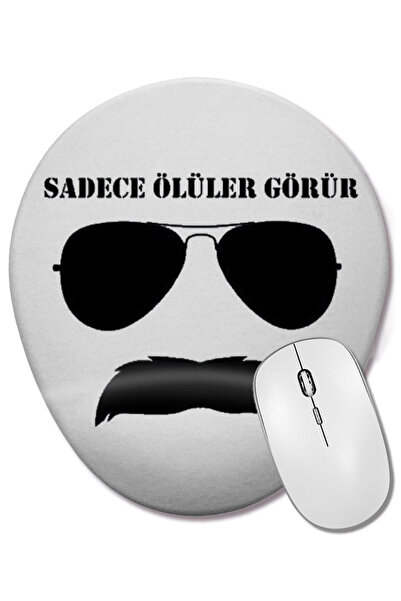 BASKI DÜNYASI Pala doar vede morții 02 Mouse Pad oval cu suport pentru închei...