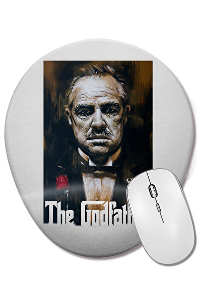 BASKI DÜNYASI Mouse Pad oval GodFather cu suport pentru încheietura mâinii