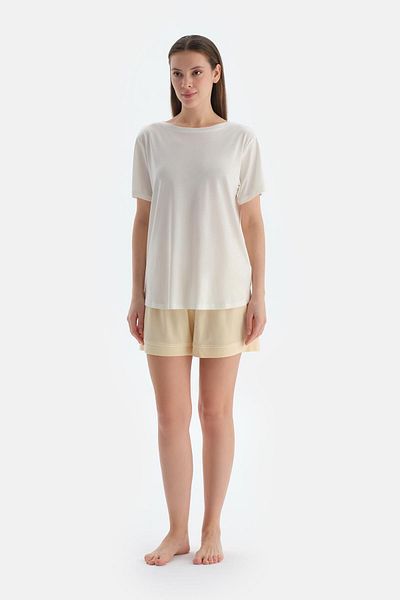 Dagi Orange Combed Modal Double Shorts