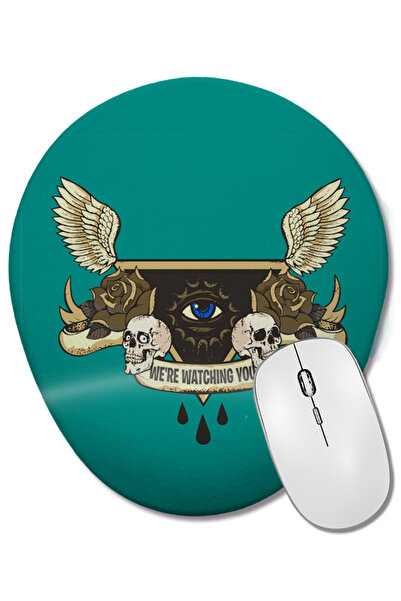 BASKI DÜNYASI Mouse Pad oval cu suport pentru încheietura mâinii Watching U