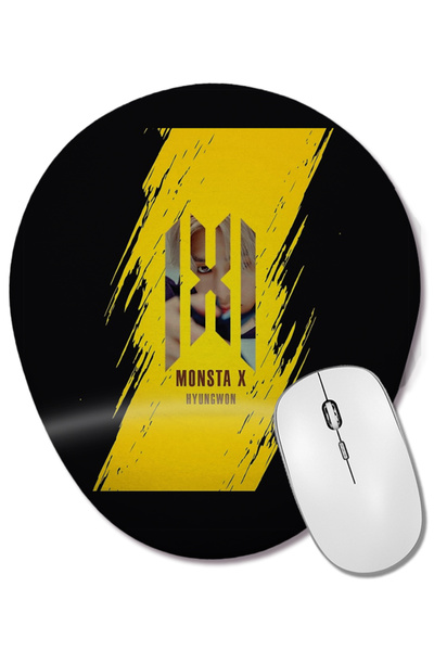 BASKI DÜNYASI Mouse Pad oval Hyungwon Monsta X cu suport pentru încheietura m...