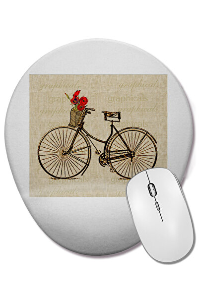 BASKI DÜNYASI Mouse Pad oval pentru bicicletă, cu suport pentru încheietura m...